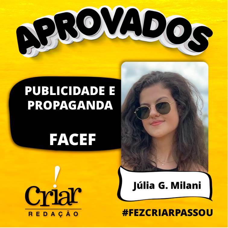 Aprovado Criar Redação